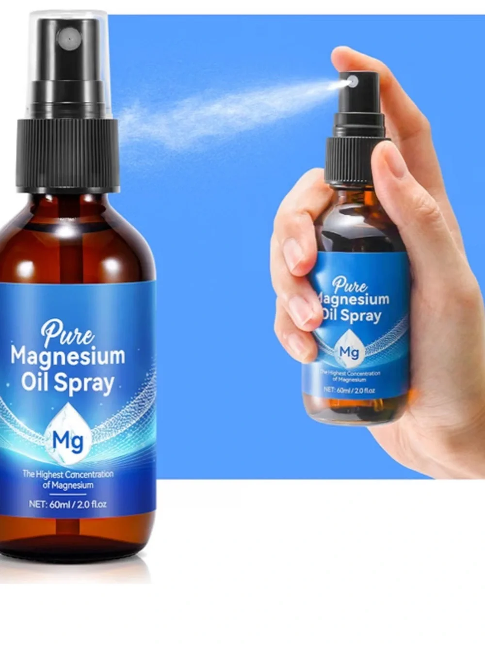 Pure Magnesium Oil Spray - 60ml - Blue